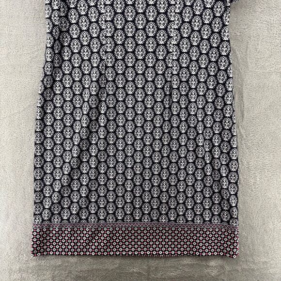 Talbots Dress Womens Plus 2X Black Jersey Stretch Midi Short‎ Sleeves Surplice - Picture 9 of 13